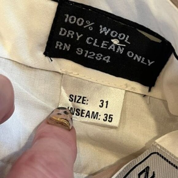 Vintage Zannini Deadstock Men's Dress Pants Size 31 x 35 Unhemmed NEW - Picture 8 of 11